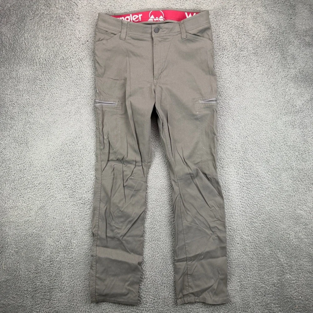 Wrangler ATG Mens 32x32 Gray Synthetic Utility Outdoor Hiking Cargo Pants